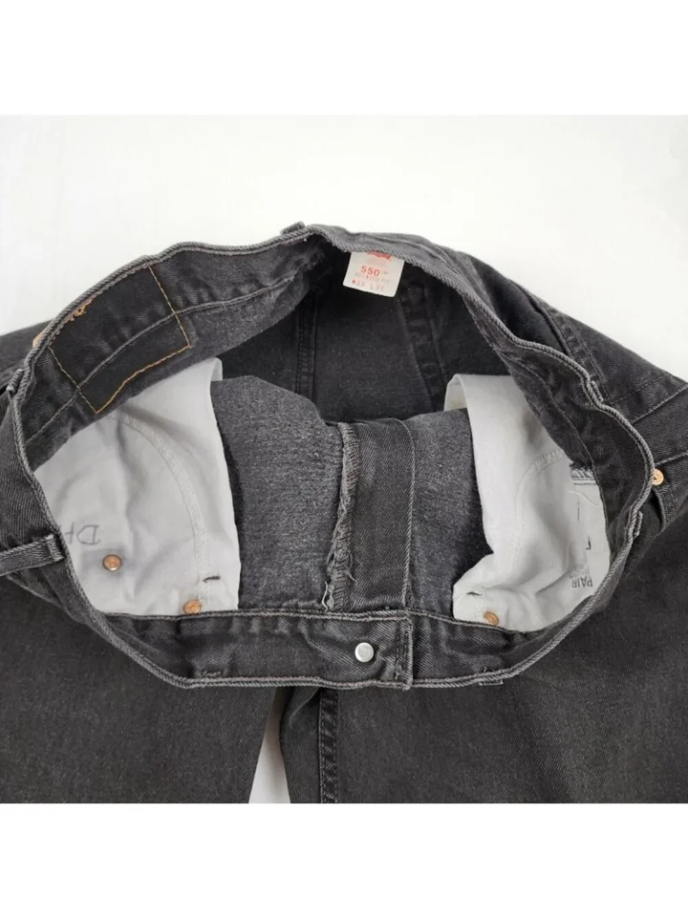 Levis 550 Jeans Mens 38x29 Black Y2K Vintage 90s Baggy Relaxed Fit Denim